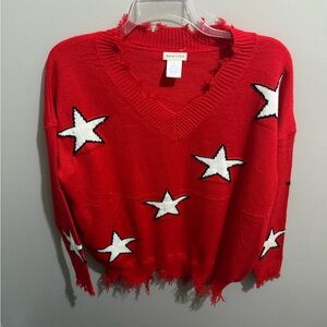 Main Strip Red Star‎ Sweater size Large boutique